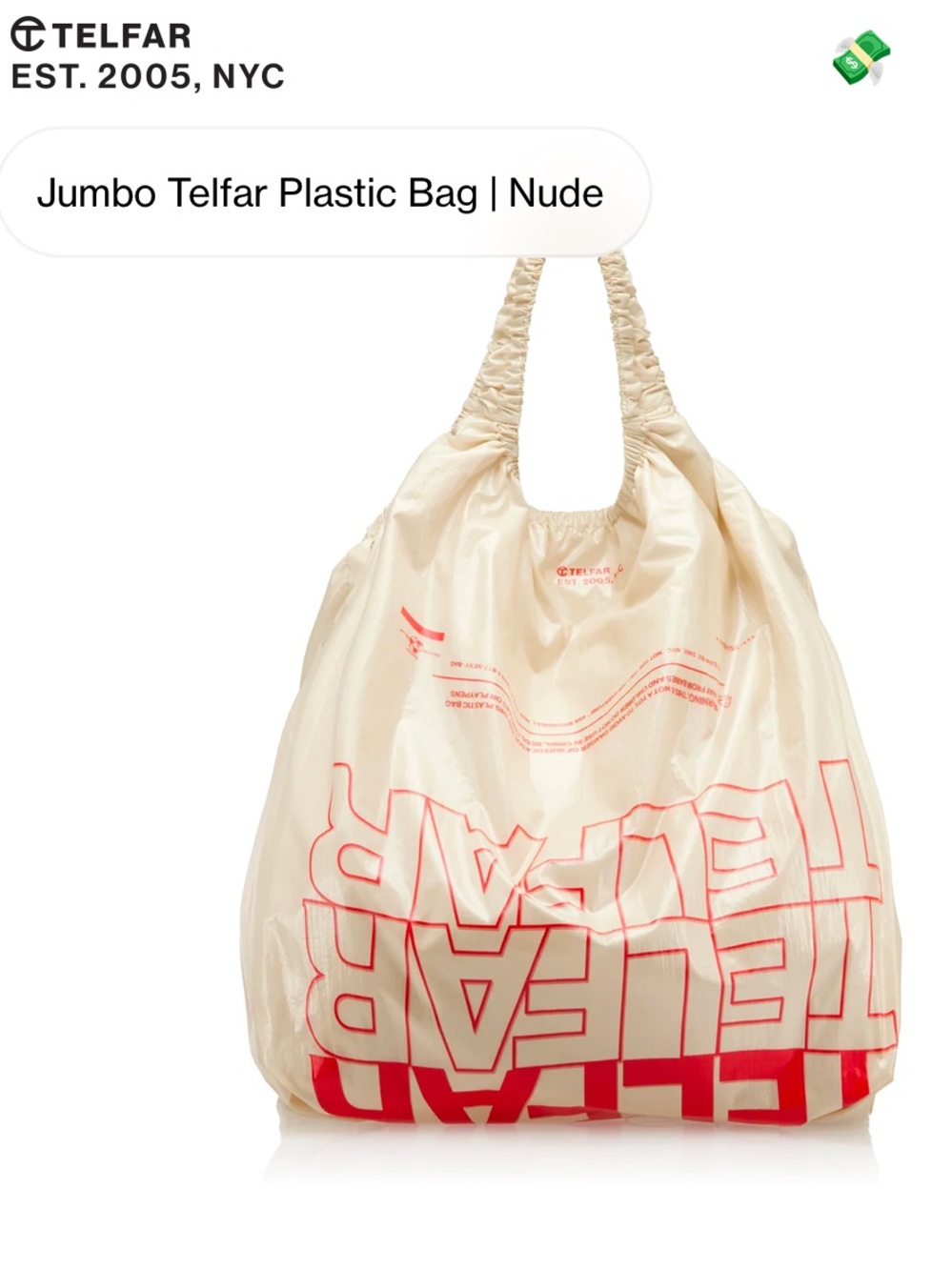 Jumbo Telfar Plastic Bag